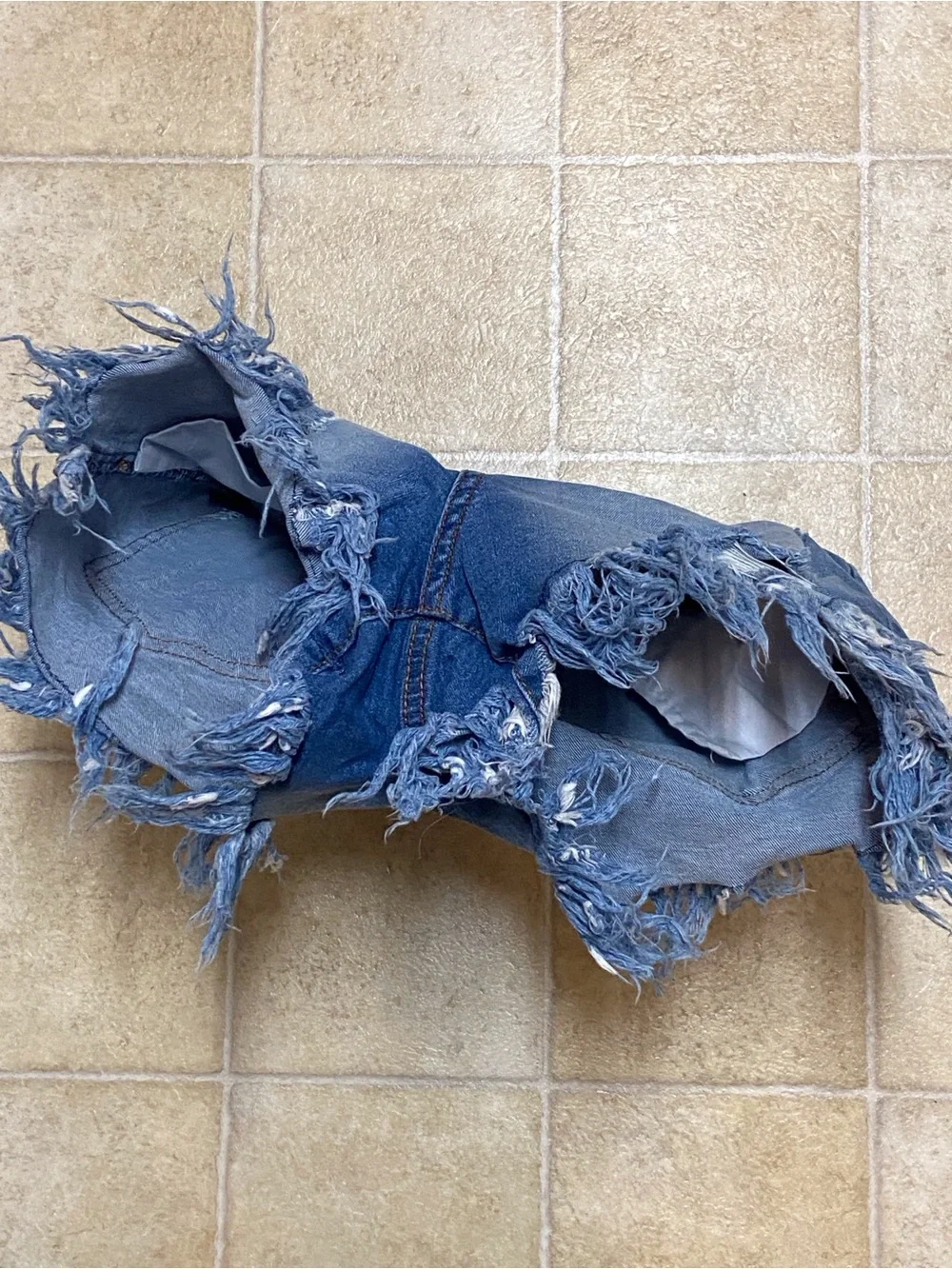 Frayed Hem Dark Blue Denim Jean Shorts No boundaries Size 5